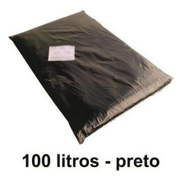 Imagem de Saco De Lixo Reforçado 100 Litros 200 Unidades Cor Preto - HIGIPACK
