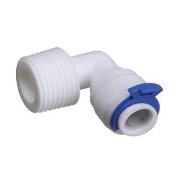 Imagem de Cotovelo para Mangueira Água Rosca 1/2" x Engate Rápido 3/8" - BBI