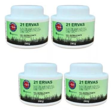 Imagem de GEL  EXTRA FORTE 21  ERVAS Dr. MEDICO 240gr NATUFLORES Kit 4und