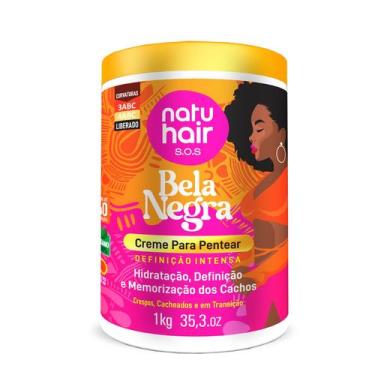 Imagem de Creme para pentear Bela Negra Natuhair 1kg Definição Intensa Hidrataçã