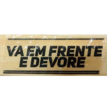 Imagem de Carimbo Artesanal Vá em Frente e Devore - M - 4,8x2,3cm - Cod.RI-004- 