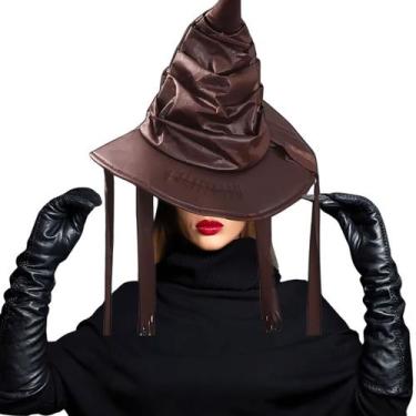 Imagem de Chapéu de Bruxo Adulto com Design de Ponta Alta - Abrakadabra, Unica, 