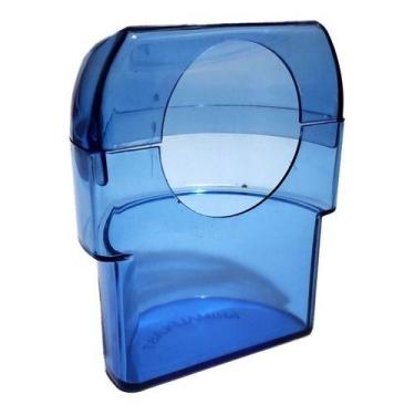 Imagem de Comedouro Meia Lua Italiano Animalplast 60ml - Azul - 84 Und