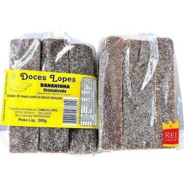 Imagem de Kit 7 Bananinha Cristalizada Do Sul De Mg Doces Lopes 200g