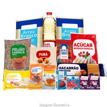 Imagem de Cesta Básica de Alimentos Completa - Sobremesa - 15 Itens - São Rubens