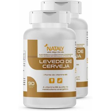 Imagem de Kit Com 2 - Levedo de Cerveja 90 Comprimidos de 1000mg Nataly