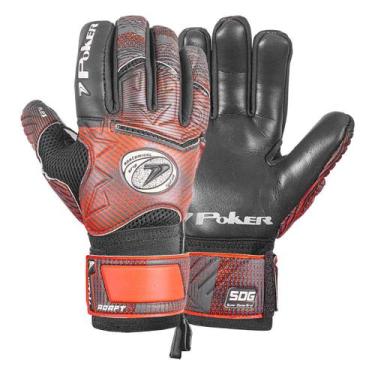 Imagem de Luva de Goleiro Poker Adapt Grama Sintética Multiterreno, 10, Vermelho
