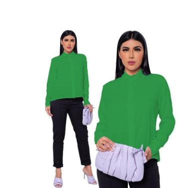 Imagem de Kit 2 Camisa Social Feminina Básica Casual Disponível Em Varias Cores 