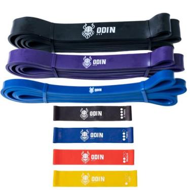 Imagem de Kit Elastico Extensor Musculação Super Mini Band Odin Fit