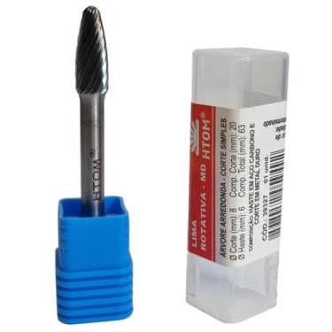 Imagem de Lima Rotativa Árvore Arredondada 8 X 20Mm Metal Duro Htom