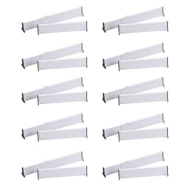 Imagem de Organizador Divisor de Gaveta Ajustavel Expansivel Kit 10 Unidades Armario Cozinha Guarda Roupa Separador Meia Livro Roupa Multifuncional