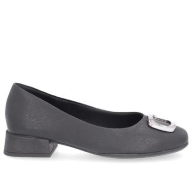 Imagem de Scarpin usaflex salto bloco ref al2601 feminino, 38, Preto