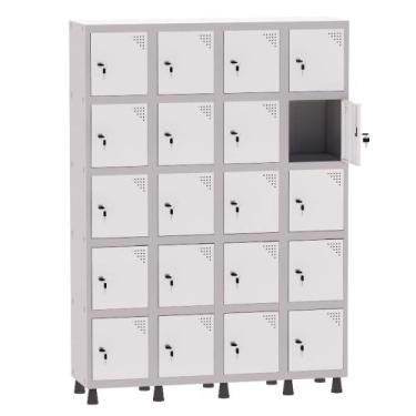 Imagem de Armário Guarda Volume Locker Roupeiro 4 Vãos 20 Portas Aço GRF504/20 C