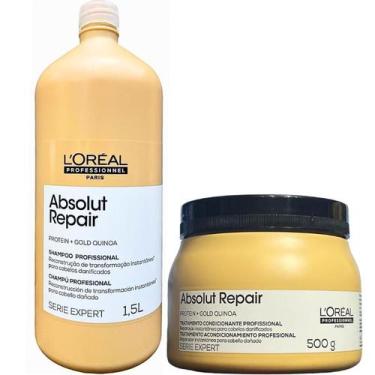 Imagem de Kit Loréal Absolut Repair Gold Quinoa Expert Reconstrutor Profissional