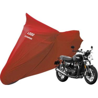 Imagem de Capa Sob Medida De Tecido Para Moto Triumph Speed Twin - Mz, Vermelho