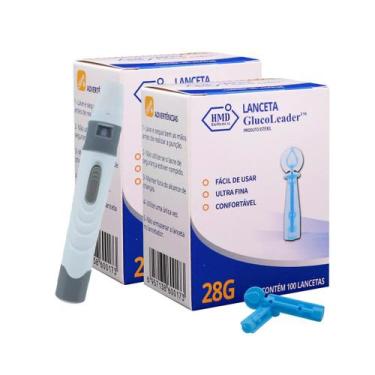 Imagem de Kit Caneta Lancetadora + 200 Lancetas Twist - Glucoleader