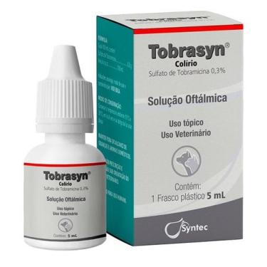 Imagem de Colírio Solução Oftálmica Tobrasyn para Cães E Gatos 5ml - Syntec