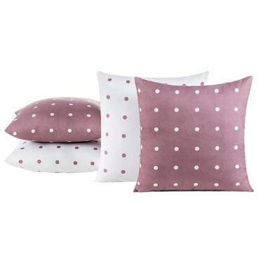 Imagem de Almofadas petit poá cheias 04 peças - MORADA DOS ENXOVAIS, rose