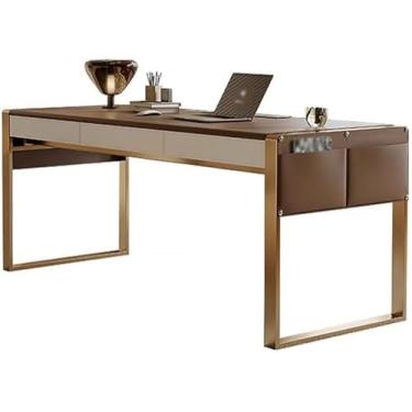 Imagem de Mesa de computador minimalista, luxo leve, mesa de estudo em casa moderna, mesa de escrita, mesa de computador, mesa de escritório chefe da empresa, mesa de escritório em casa, uma cor, 180 x 70 x 75
