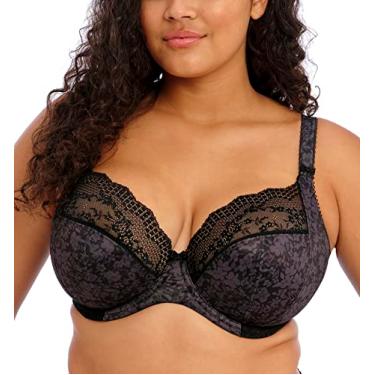 Imagem de Elomi Sutiã feminino plus size Lucie elástico de renda com aro, Preto, 32H
