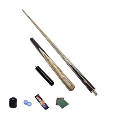 Imagem de Taco de sinuca de madeira de freixo de 147 cm, taco de sinuca, taco de sinuca profissional para esportes de mesa de sinuca, bar de bilhar de madeira (E taco de sinuca + acessórios, 10 mm)