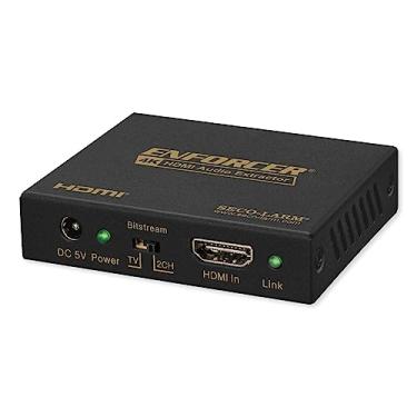Imagem de Seco-Larm Extrator de áudio HDMI MAP-A599-01Q Enforcer 4K; suporta resoluções de vídeo até 4K2K a 50/60Hz; HDMI 2.0b, HDCP 2.2, compatível com DVI; alta faixa dinâmica de 10 bits; tensão operacional
