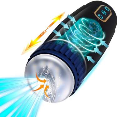 Imagem de Brinquedos sexuais masculinos masturbadores para homens - Brinquedos sexuais masculinos atualizados, bomba de pênis, vibrações e sucção, brinquedos sexuais masculinos, no de bolso com máquina