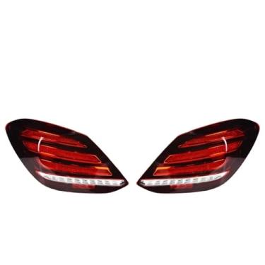 Imagem de Luzes de carro compatíveis com Benz W205 LED luz traseira 2014-2020 C180 C200 C260 C300 Lâmpada traseira DRL sinal dinâmico acessórios automotivos