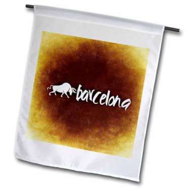 Imagem de 3dRose fl_239650_1 Barcelona com bandeira espanhola de jardim touradas, 30 x 45