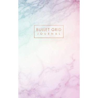 Imagem de Bullet Grid Journal: Rainbow Marble and Rose Gold Dot Grid Notebook/Journal (5 x 8 inches) - 120 Dot Pages