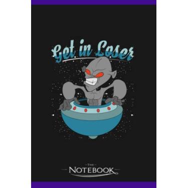 Imagem de Funny Ufo Abduction Extraterrestrial Alien Lover Alien Notebook: Planner, Diary, Lined College Ruled Paper 6 x 9 inches 120 Pages Notes