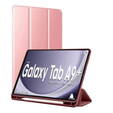 Imagem de Capa Smart Case C/Compartimento Para Pen Para Tablet Samsung Galaxy Tab A9+ Plus 11" Sm-X210 / Sm-X216 Ano 2023 Premium - Alamo (ROSE)