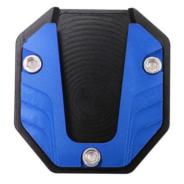 Imagem de Placa de Suporte Lateral para Motocicleta, Almofada de Suporte para Extensor de Estacionamento de Superfície Macia Resistente para Geral, Liga de Alumínio (Azul)