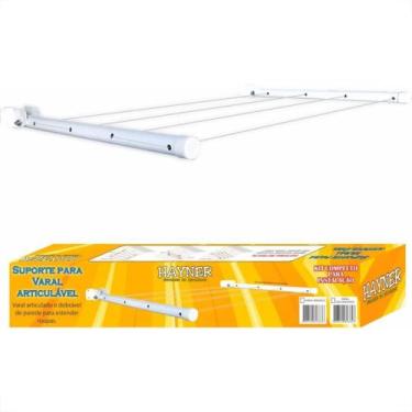 Imagem de Varal Dobravel Hayner Parede Branco 50Cm 93836