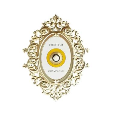 Imagem de XLWLLNJ Push Button Doorbell Ornament Artwork metal retro decoração caseira criativa por porta criativa Mini Press Bell para a Farmhouse de Gate Farmhouse