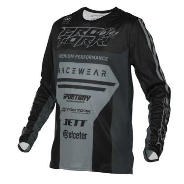 Imagem de Camisa Motocross Masculino Feminino Brave Pro Tork Proteção, Cinza, G6