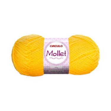 Imagem de lã Mollet Novelo 100g 200m 1245 CANÁRIO