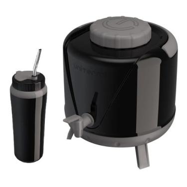 Imagem de Kit Tereré Cuia Com Tampa, Bomba Inox + Garrafa 5 Litros Unitermi