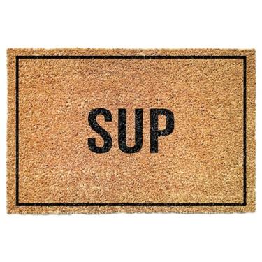 Imagem de Emily gift Capacho Sup – Tapete de porta Sup – Tapete de boas-vindas – Tapete Sup – Sup – Capacho engraçado – Capacho Whats Up – Tapete Sup – Whats Up – O que está acontecendo