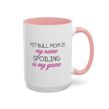Imagem de Caneca de café Pit Bull Mom, presente para amantes de pitbull, caneca para pais de animais de estimação, presente exclusivo para mãe de cachorro, xícara de café engraçada para mães de animais de