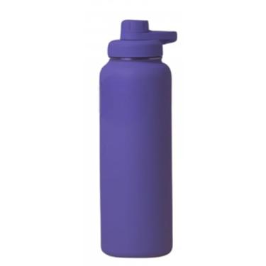 Imagem de Garrafa Squeeze Térmica de Aço Inox, 1200ml, Tampa Rosqueável, com Alça, Vacuum Bebida Quente 8H Bebida Gelada 20H (Roxo Escuro)