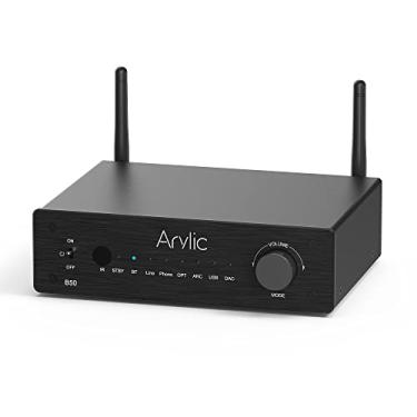 Imagem de Arylic Amplificador Bluetooth B50 De 2 Canais Com Transmissor De Áudio, Amplificadores Estéreo Domésticos De 50 W*2 Com Hdmi Arc, Dac, Entrada Phono E Aplicativo Gratuito. Suporta Transmissão E Rece