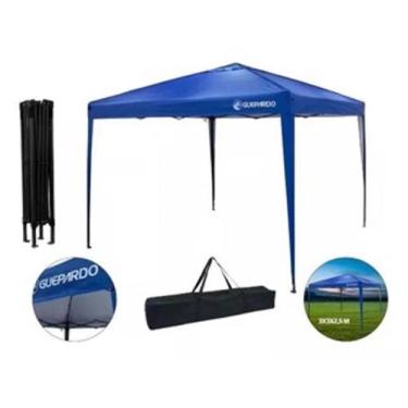 Imagem de Tenda Gazebo Praia Dobrável 3x3 Pratiko Azul Guepardo