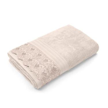 Imagem de Toalha de Banho Gigante Cristal com Renda Buettner, Nadine Marfim