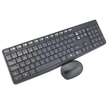 Imagem de Teclado e Mouse sem Fio MK235 Logitech, Preto
