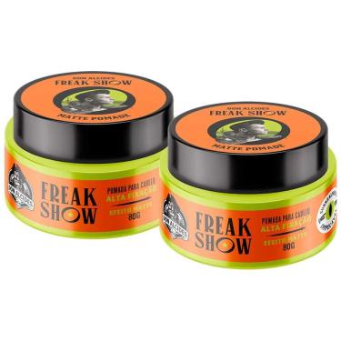 Imagem de Kit 2 Pomada Matte Freak Show Efeito Seco Alta Fixação 80g Don Alcides