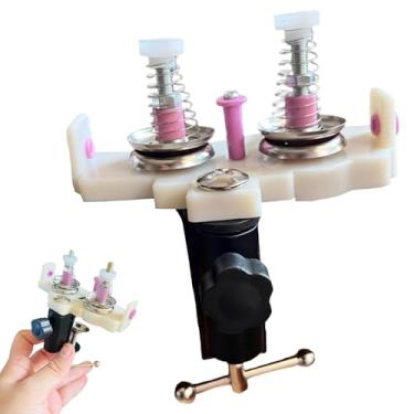 Imagem de Wshxjzyay Enrolador de fios, enrolador de esferas de fio, enrolador de fios para crochê, enrolador de bolo de fios, tensão de fita, enroladores de bobina para costura, enrolador de fio grande torcido