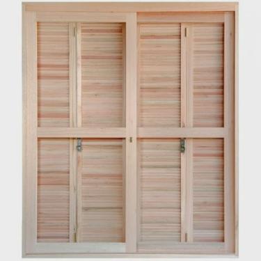 Imagem de Porta de Madeira Balcão Pantográfica 213x140cm com Batente de14cm ewk 460 Rondosul