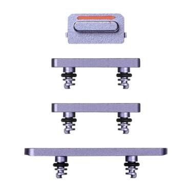 Imagem de Risidamoy Para iPhone 11, botão liga/desliga e botão de volume, botão lateral de substituição, botão de substituição, silencioso, botão de controle de mudo, modelo fixo: A2111 A2221 A2223 (Roxo)