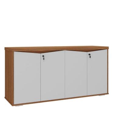 Imagem de Balcão para Escritório 4 Portas com Chave 2 Prateleiras